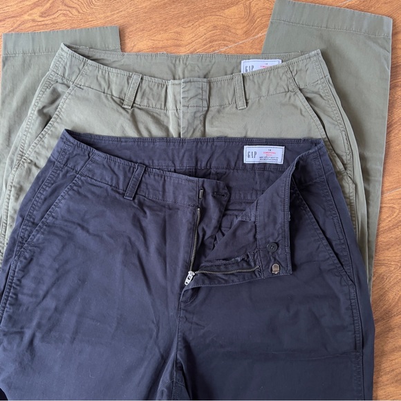 Gap Women’s Downtown Khaki Green & Black Cotton Blend Capri Pants Plus Size 14 - Picture 2 of 12